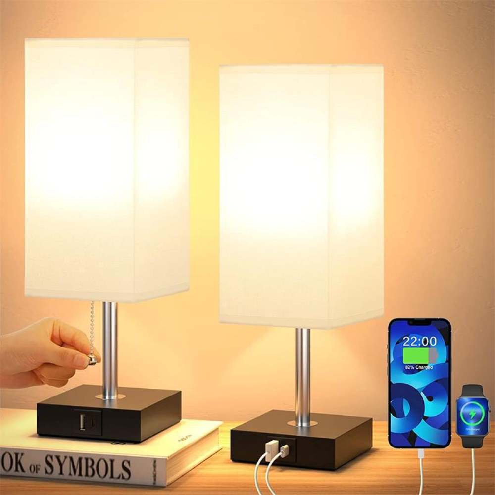 Desk Lamp - Modern Kumaş Gölgeli Masa Lambası, Dokunmatik