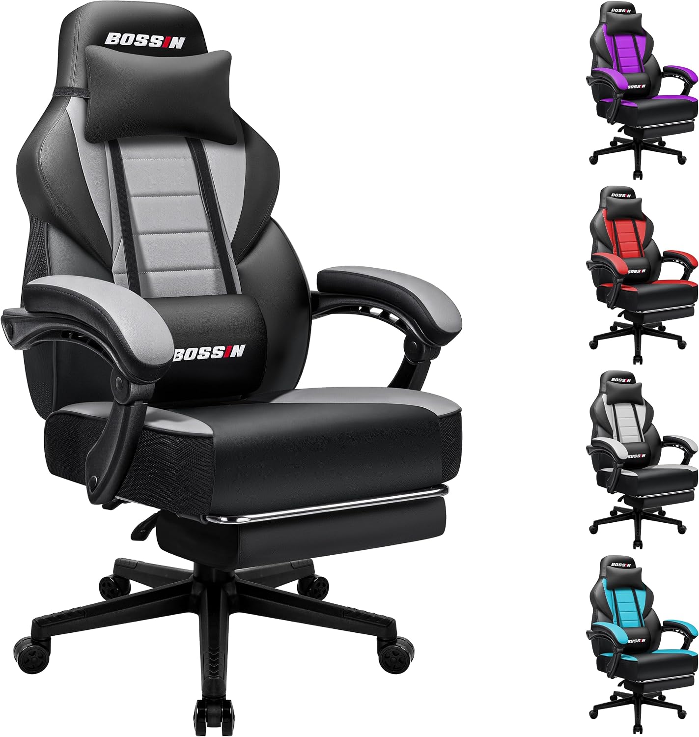 Office Chair Cushion - Masaj Özellikli Oyun Koltuğu, Ayak Desteği