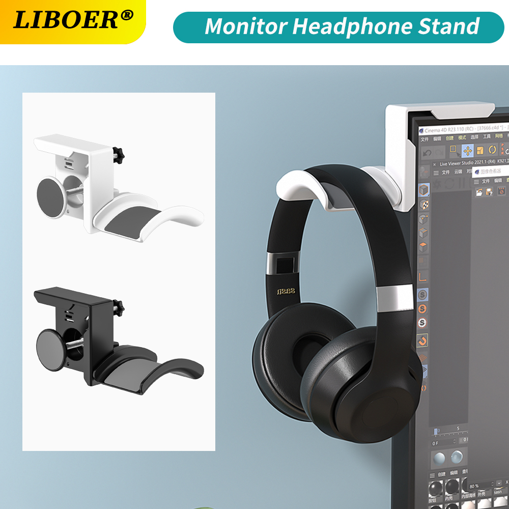 Monitor Stand - Monitör Kulaklık Standı Plastik Ayarlanabilir Kelepçeli