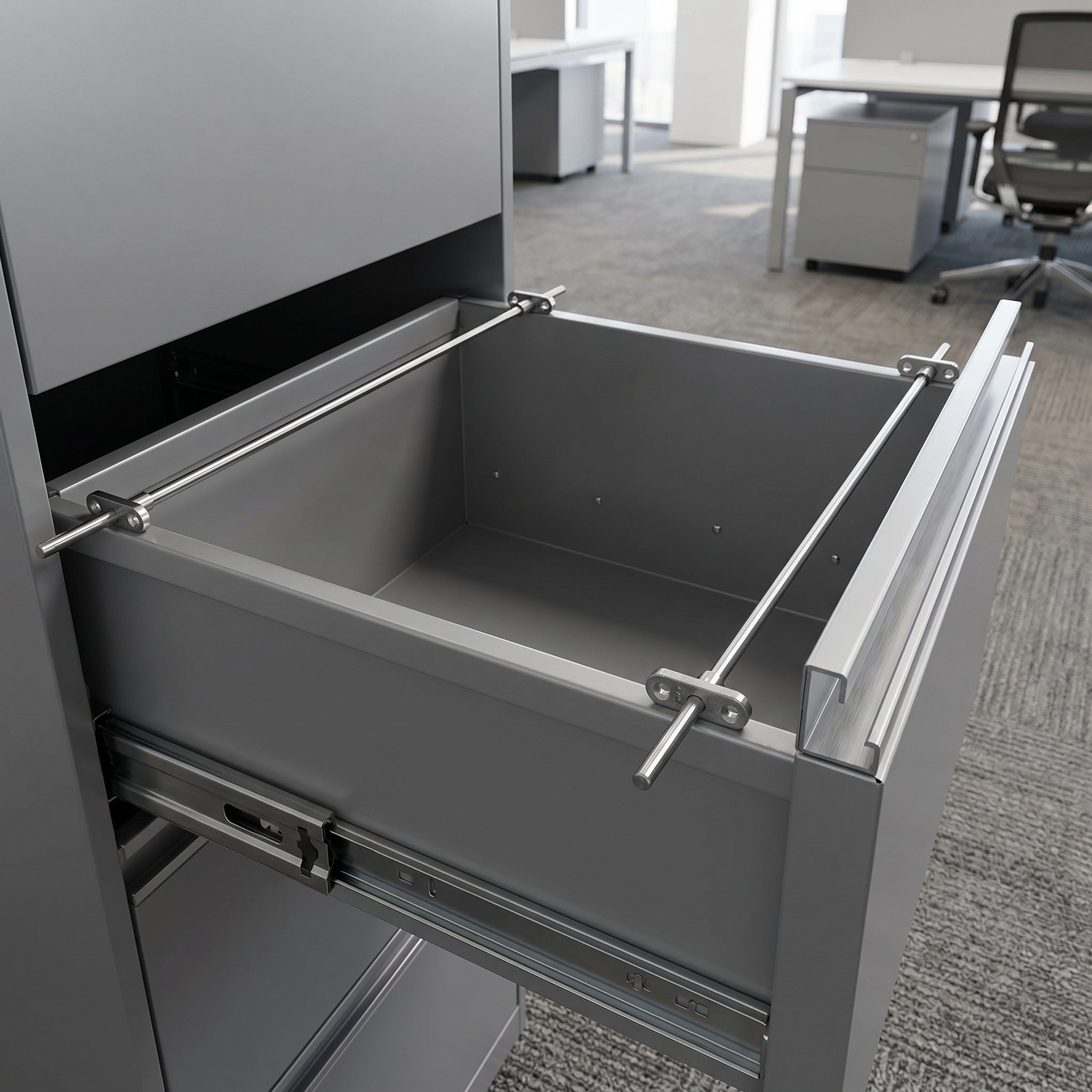 File Cabinet - Paslanmaz Çelikten Yapılmış, 50 cm Uzunluğunda,