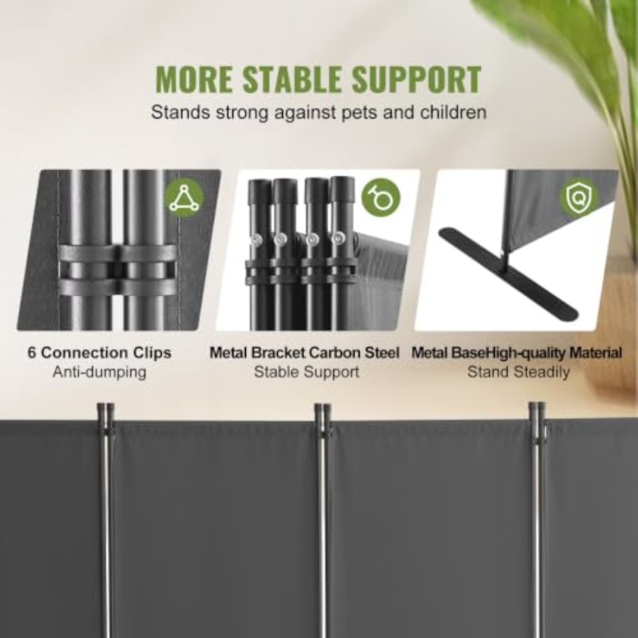 4 Panelli Kumaş Oda Bölücü Ofi - Partition Screen Divider incelemesi ve fiyatı